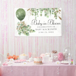 Baby im Blut | Ballon und Eucalyptus Baby Showroom Banner