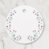 Baby im Blut | Elegante Wildblume Babydusche Geschenkanhänger (Rückseite)