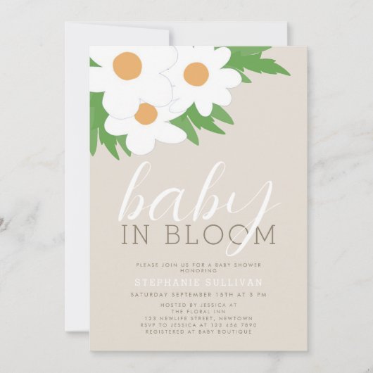 Baby im Blut Gender-Neutral Baby Dusche Einladung (Vorderseite)