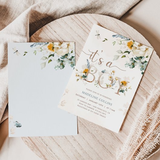 Baby im Blut, Wildblume, GartenBaby-Dusche Einladung