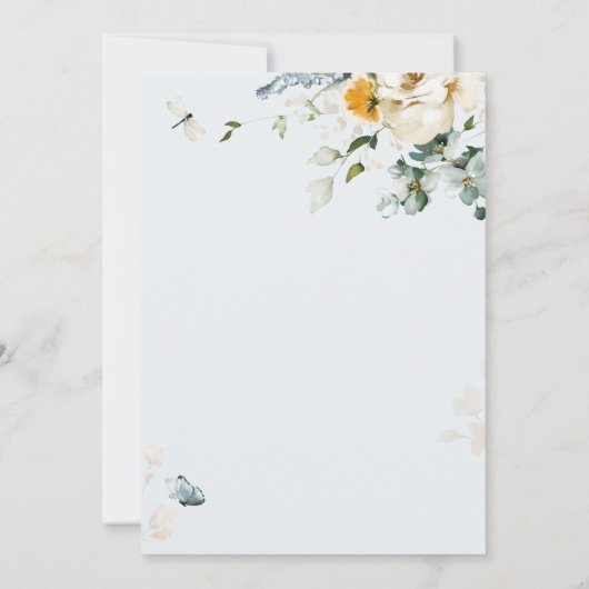 Baby im Blut, Wildblume, GartenBaby-Dusche Einladung (Rückseite)