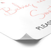 Baby im Blütenrot Rosa Blumenjungen sind süß Poster (Ecke)