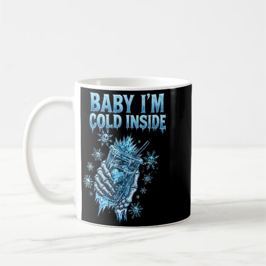 Baby I'm Cold Inside Iced Coffee Heart Skeleton Ch Kaffeetasse (Links)