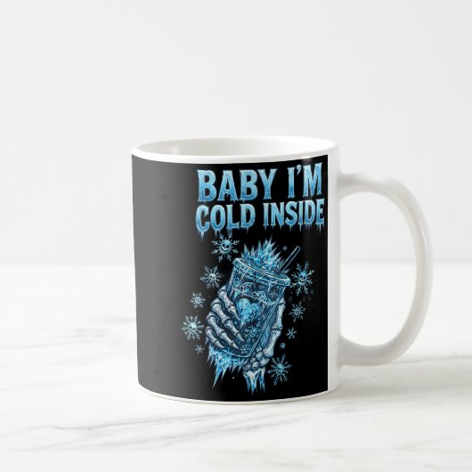 Baby I'm Cold Inside Iced Coffee Heart Skeleton Ch Kaffeetasse (Rechts)
