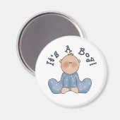 Baby im Schlaf Es ist ein Junge Magnet (Vorderseite/Rückseite)