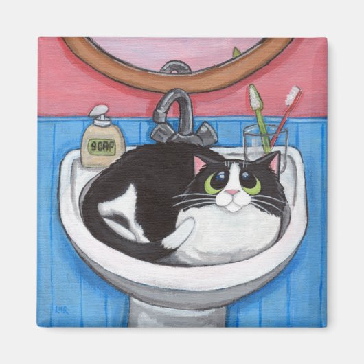 Baby im Sink - Cat Magnet (Vorne)