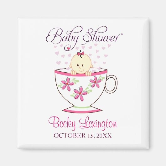 Baby im Tee-Cup, Magnet-Favoriten Magnet (Vorne)