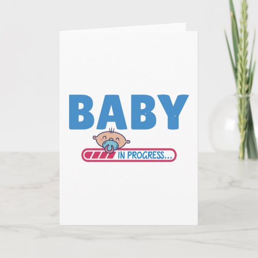 Baby in Arbeit Karte (Vorderseite)