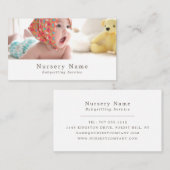 Baby in Babysitter, Kinderbetreuung, Kinderzimmer Visitenkarte (Vorne/Hinten)