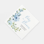 Baby in blauer Wasserfarbe Serviette (Ecke)