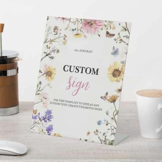 Baby in Bloom 8x10 - Benutzerdefinierte Tabelle ob Sockelschild (In SItu)