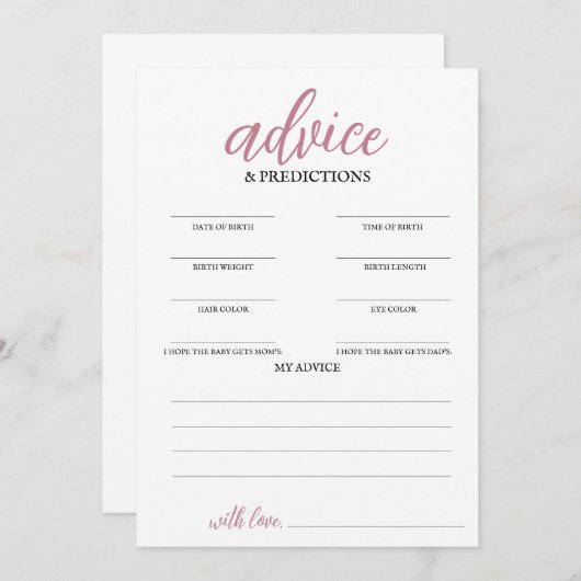 Baby in Bloom Advice & Predictions Programm (Vorne/Hinten)