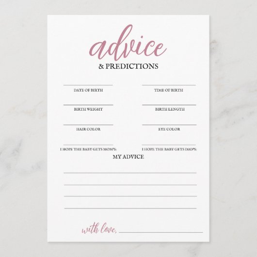 Baby in Bloom Advice & Predictions Programm (Vorderseite)