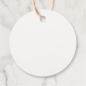 Baby in Bloom Aquarell Rosa Babydusche Geschenkanhänger (Rückseite)