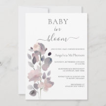 BABY IN BLOOM ASH PINK PASTEL LILA BLUSH FLORAL