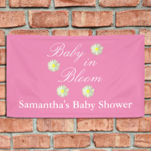 Baby in Bloom Baby Dusche Banner