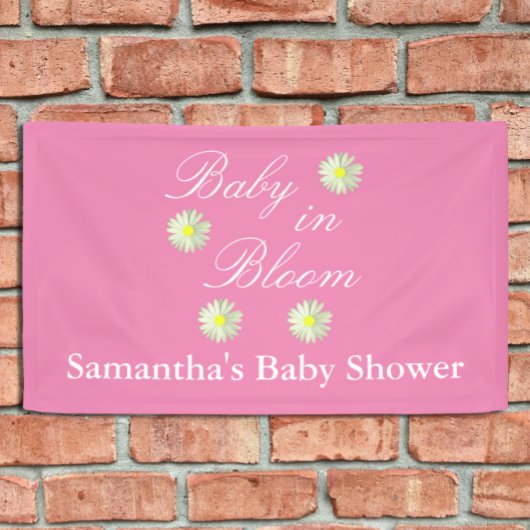 Baby in Bloom Baby Dusche Banner