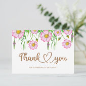 Baby in Bloom Baby Dusche danke Karte (Stehend Vorderseite)