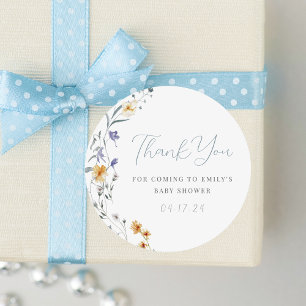Baby in Bloom Baby Dusche Danke Runder Aufkleber