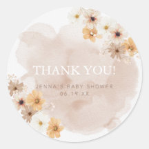 Baby in Bloom Baby Dusche Danke Sticker