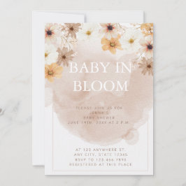 Baby in Bloom Baby Dusche Einladung