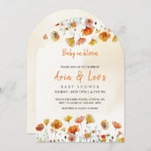 Baby in Bloom Baby Dusche Einladung (Vorne/Hinten)