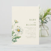Baby in Bloom Baby Dusche Einladung (Stehend Vorderseite)
