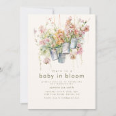 Baby in Bloom Baby Dusche Einladung (Vorderseite)