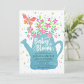 Baby in Bloom Baby Dusche Einladung (Stehend Vorderseite)