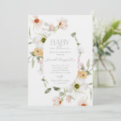 Baby in Bloom Baby Dusche Einladung (Stehend Vorderseite)