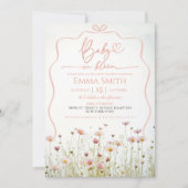 Baby in Bloom Baby Dusche Einladung (Vorderseite)