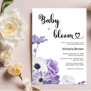 Baby in Bloom Baby Dusche Einladung