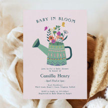 Baby in Bloom Baby Dusche Einladung