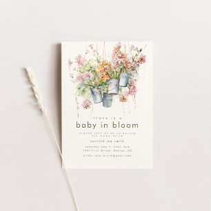 Baby in Bloom Baby Dusche Einladung