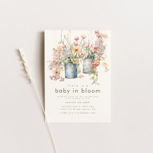 Baby in Bloom Baby Dusche Einladung