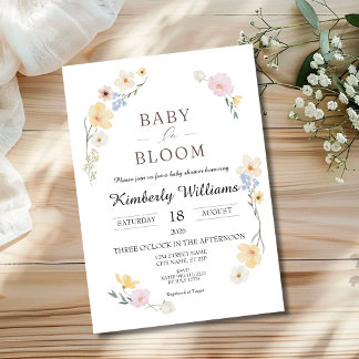 Baby in Bloom Baby Dusche Einladung
