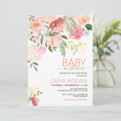 Baby in Bloom Baby Dusche Einladung (Stehend Vorderseite)