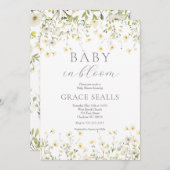 Baby in Bloom Baby Dusche Einladung (Vorne/Hinten)