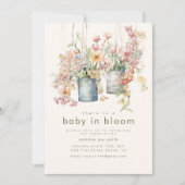 Baby in Bloom Baby Dusche Einladung (Vorderseite)