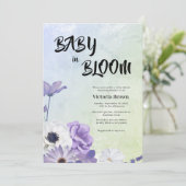 Baby in Bloom Baby Dusche Einladung (Stehend Vorderseite)