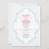 Baby in Bloom Baby Dusche Einladung (Vorderseite)