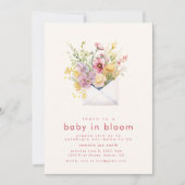Baby in Bloom Baby Dusche Einladung (Vorderseite)