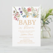 Baby in Bloom Baby Dusche Einladung Paket (Stehend Vorderseite)