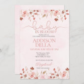 Baby in Bloom Baby Dusche Frühjahrsblüte Einladung (Vorne/Hinten)