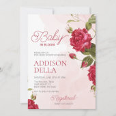 Baby in Bloom Baby Dusche Frühjahrsblüte Einladung (Vorderseite)