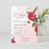 Baby in Bloom Baby Dusche Frühjahrsblüte Einladung (Stehend Vorderseite)