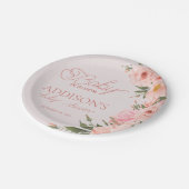 Baby in Bloom Baby Dusche Frühjahrsblüte Pappteller (Schrägansicht)