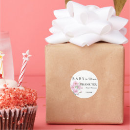 Baby in Bloom Baby Dusche Gefallen Aufkleber