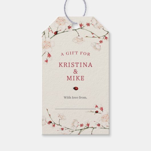 Baby in Bloom Baby Dusche Geschenkanhänger (Vorderseite)