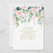 Baby in Bloom Baby Dusche Mädchen Einladung (Rückseite)